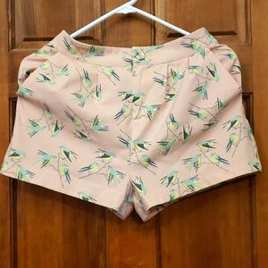 Vintage Style High-waisted Print Short